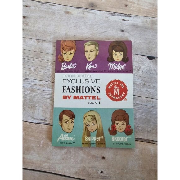 Barbie Other - Mattel Reproduction Booklet Book 1 Barbie Scooter and Friends Fashion Catalog